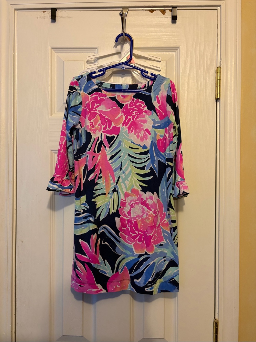 Lilly Pulitzer Dress👗Girls👧🏻Tropicolada Sofie Floral🌺Bell Sleeve Resort Sz M